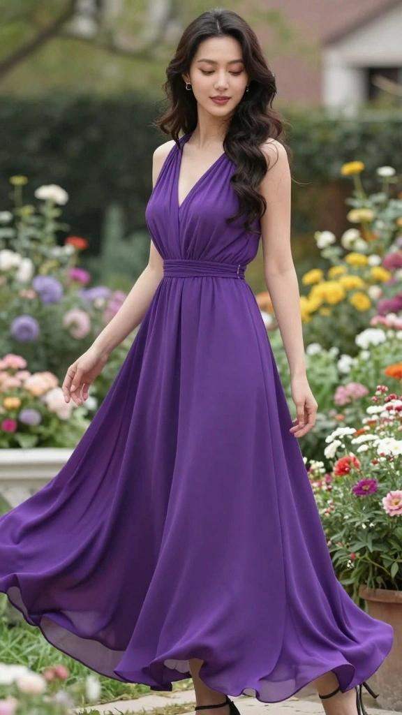  Affordable Purple Dresses for Bridesmaids That Are Total Show-Stoppers - 5. Chic Purple Maxi Dress 1