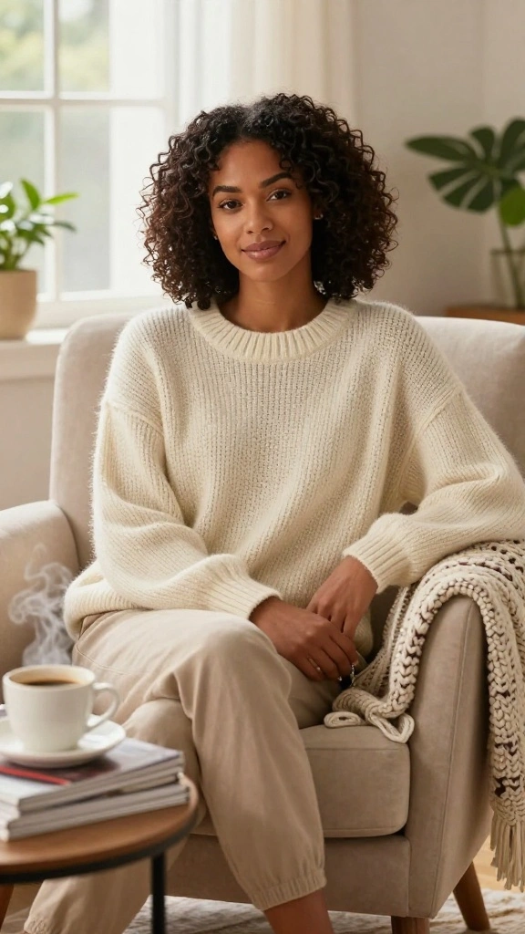 Create the Perfect Capsule Wardrobe with These 10 Transitional Pieces! - 2. A Cozy Chunky Sweater 1