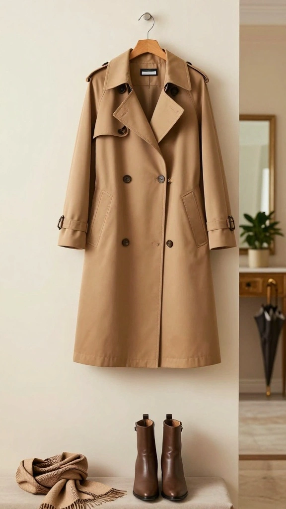 Create the Perfect Capsule Wardrobe with These 10 Transitional Pieces! - 6. A Classic Trench Coat 1