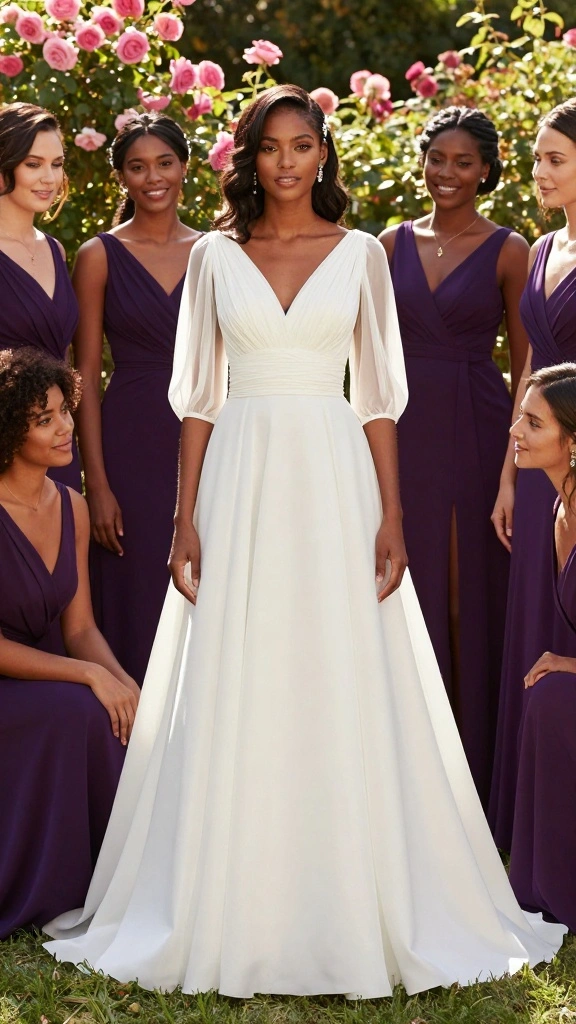 Discover the 12 Wedding Sleeve Designs That Will Steal the Show! - 9. Gathered Sleeves: Soft and Feminine 1