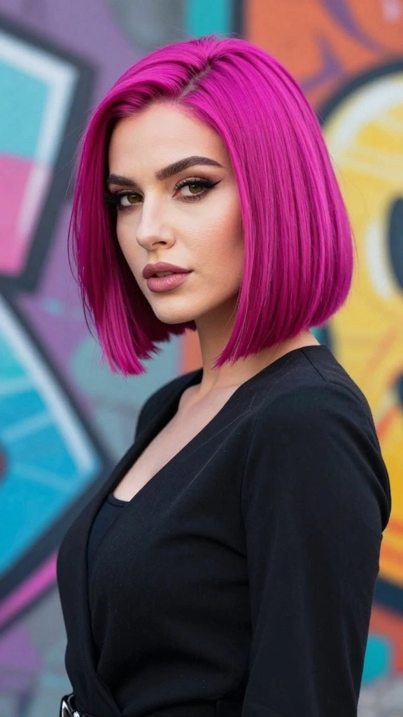 Explore 2026's Most 16 Unique Hair Color Inspirations (Wait Until You See #3!) - 12. Bold Magenta 1