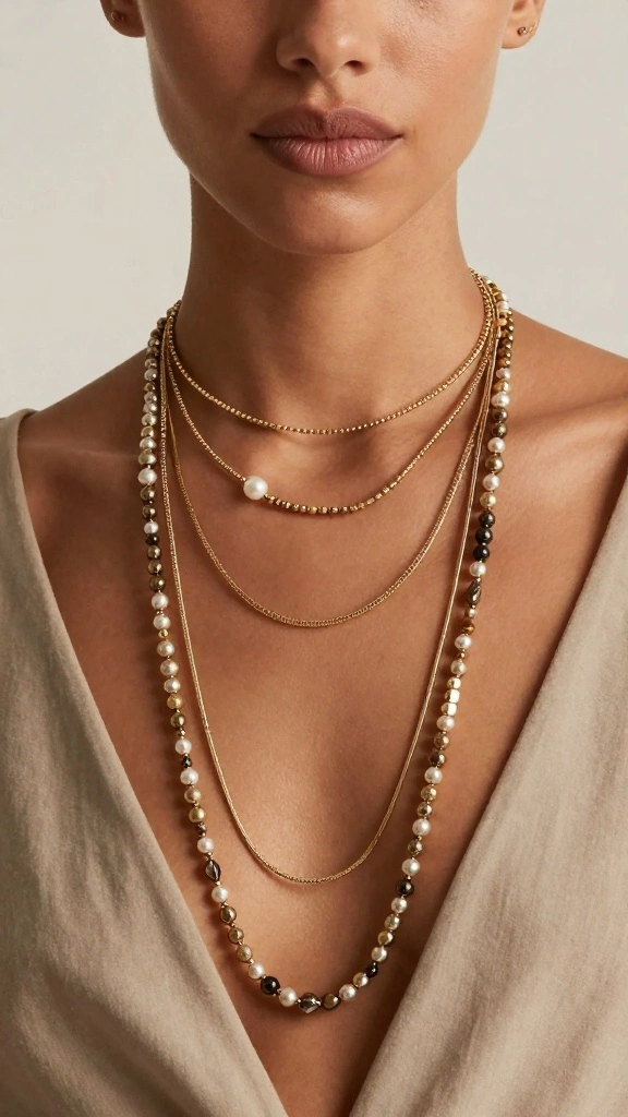 Fashion Forecast: 18 Trendy 2026 Styles That Will Make You the Talk of the Town! - 17. Layered Necklaces 1