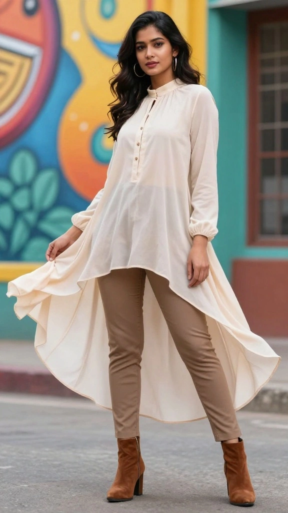 Layer Like a Pro: 17 Techniques for Plus Size Style That'll Change Your Wardrobe! - 10. Play with Lengths: High-Low Layers 1