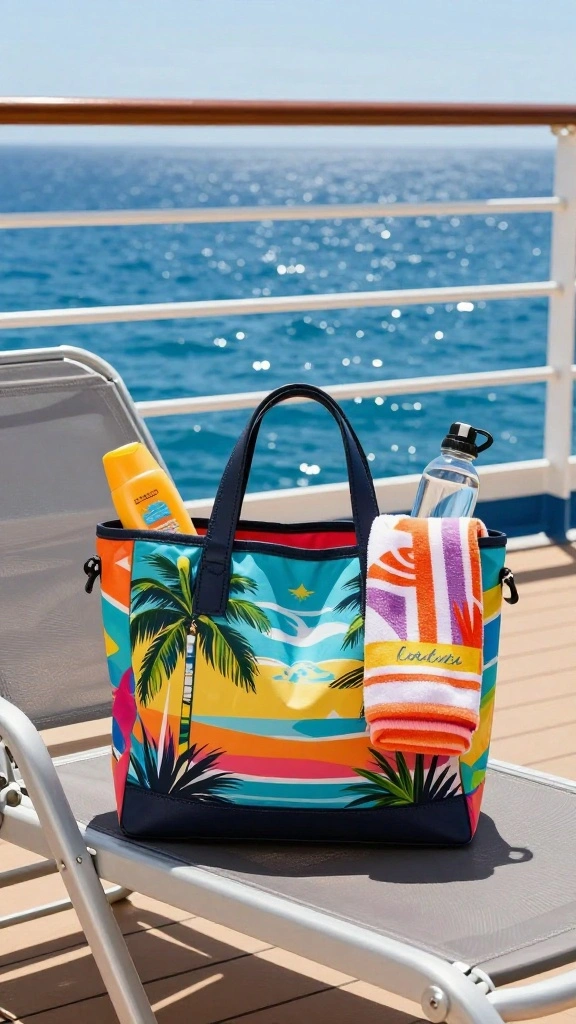 Summer Cruise Outfit Ideas That Will Keep You Cool and Chic! - 9. Colorful Beach Bag 1