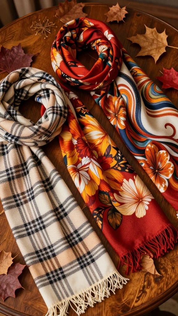 The Ultimate Guide to Autumn Accessories: 21 Styles You Must Try This Fall! - 10. Printed Scarves 1