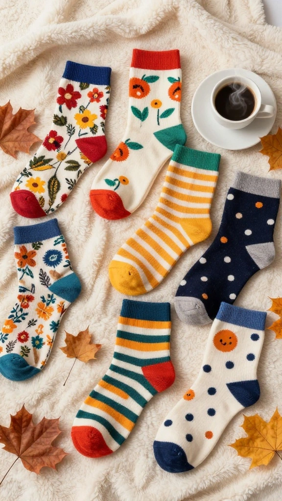 The Ultimate Guide to Autumn Accessories: 21 Styles You Must Try This Fall! - 21. Statement Socks 1