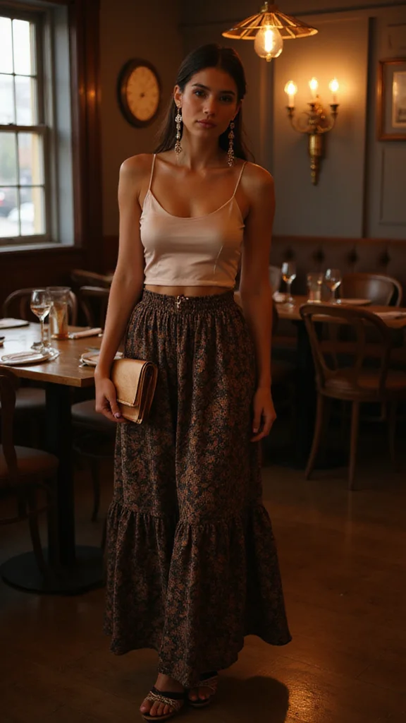 Transform Your Look: 9 Ways to Dress Up Versatile Maxi Skirts! - 3. Elevate with Heels and a Dressy Top 1