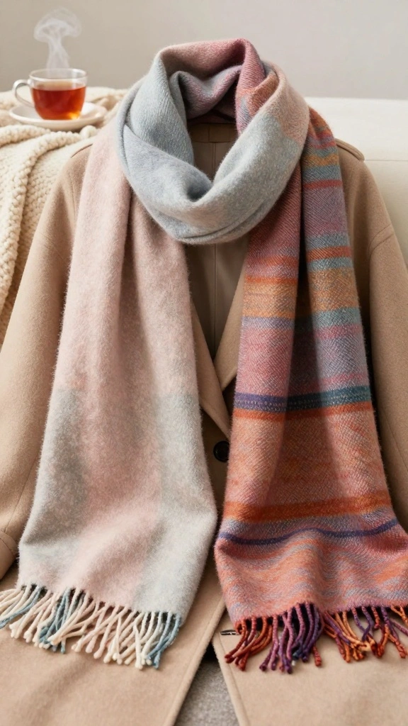 What to Wear to a Winter Dinner Party: Dressy Outfits That Won’t Freeze You - 10. Layering with Style: The Scarf and Shawl Combo 1