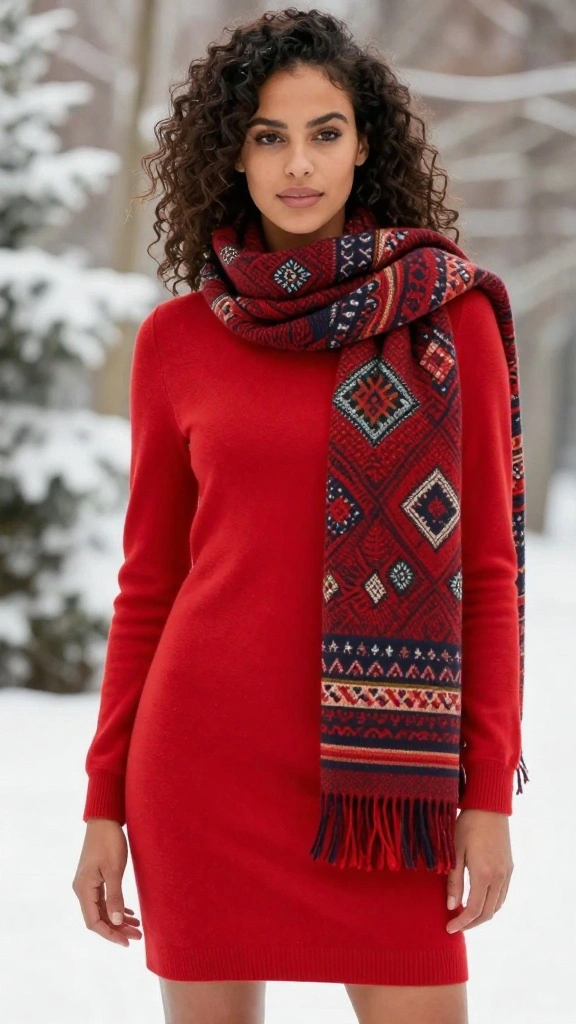 Winter Dinner Outfits That Look Expensive (Without Trying Too Hard) - 10. Bold Colors and Patterns 1