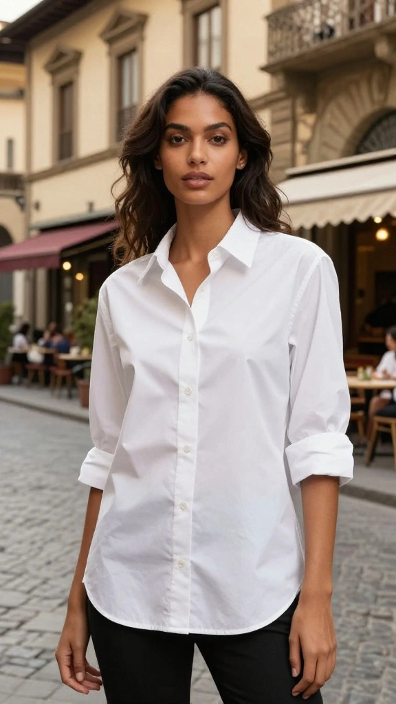 19 Effortless Spring Travel Capsule Wardrobe Ideas for Italy You’ll Wish You Knew Sooner! - 1. The Classic White Shirt 1